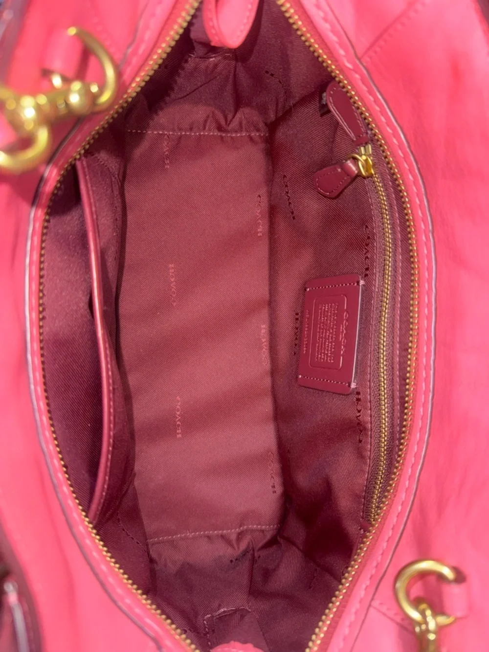 💕 Coach Dreamer 27 Orchid Pink Leather Satchel Crossbody Gold Hardware ✨ - Picture 13 of 15